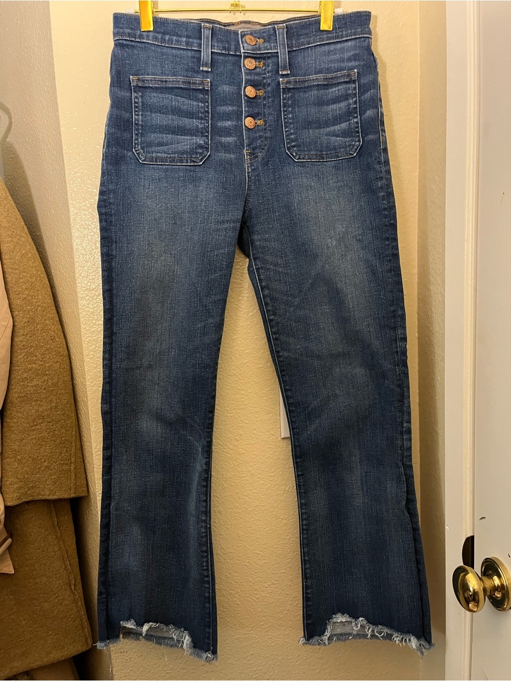 J Crew Point Sure Dark Blue High-Rise Button-Fly Women's Jeans